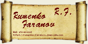 Rumenko Faranov vizit kartica